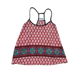 Women's Love Tree Happens multi color Tank Top/Blouse. Size Small